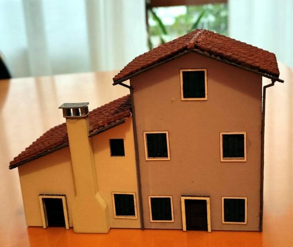 Tipica casa di Burano. Modellismo scala H0